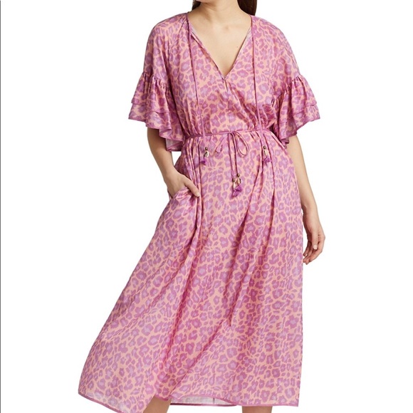 Zimmermann | Dresses | Zimmermann Pink Leopard Cotton Midi Dress | Poshmark